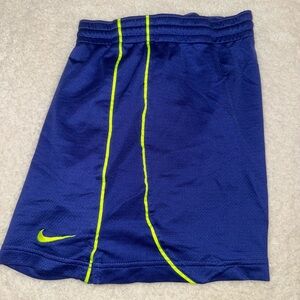 Nike Blue and Neon Green Women's Shorts